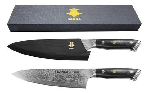 Cuchillo Acero Damasco Kanka Martillado XL 10  Pulgadas