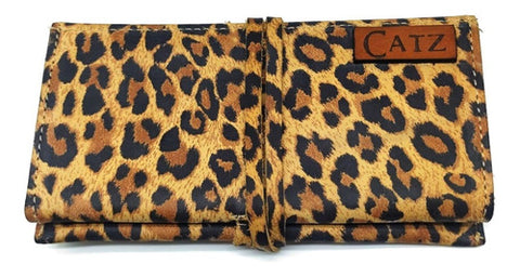Tabaquera De Cuero Artesanal Animal Print + Grabado Laser