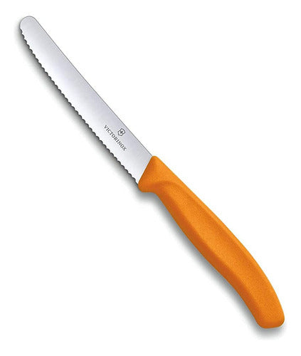 Cuchillo Cocina Victorinox Naranjo 6.7836.l115 Dentado 11cm