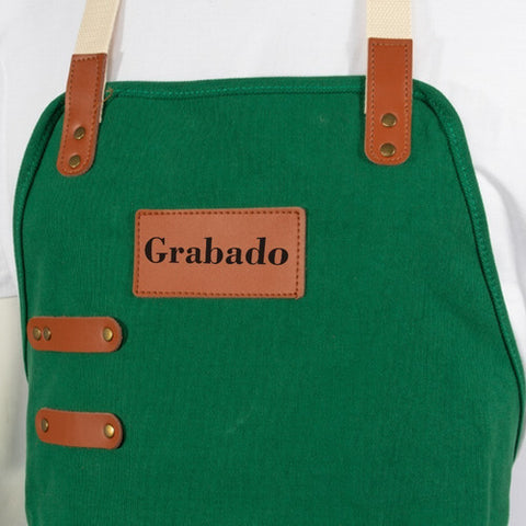 Delantal De Cocina Parrilla + Grabado Gratis Algodón Premium