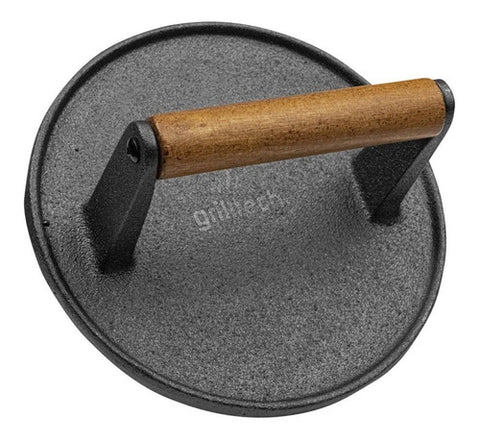 Prensa Para Carnes Hierro Fundido Grilltech Smasher Bbbq