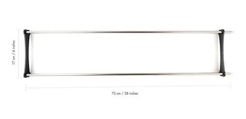 Doble Vara Kanka Para Asador Inoxidable Premium Parrilla