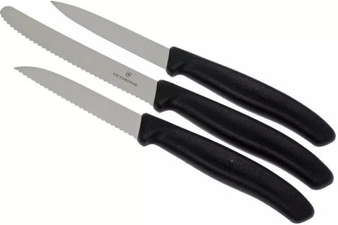Set De Cuchillos De Verduras Negro Victorinox 6.7113.3