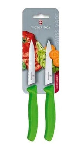 Cuchillos Verdura Verde. Hoja 10cm Victorinox 6.7796.l4b