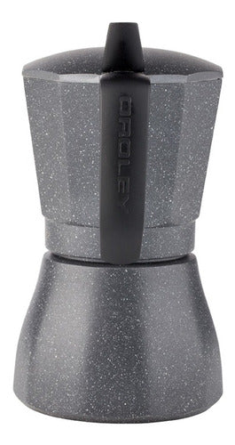 Cafetera Italiana Inducción Oroley Petra Black 6 Tazas Café