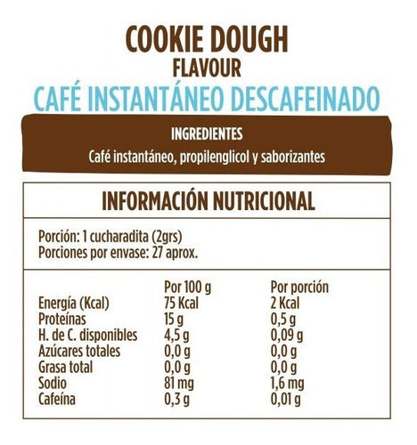 Café Beanies Coffee Liofizado Descafeinado Cookie Dough