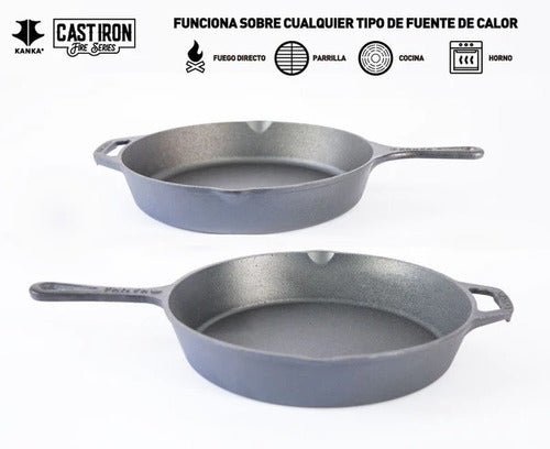Set Sartenes Hierro Fundido Kanka 25-30cm Sartén Iron Cast (foto 5)