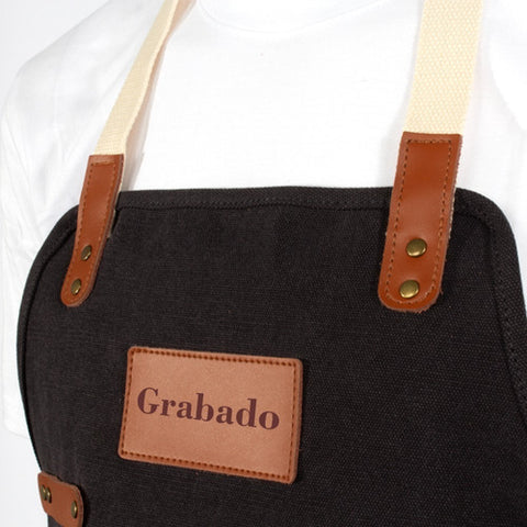 Delantal De Cocina Parrilla + Grabado Gratis Algodón Premium