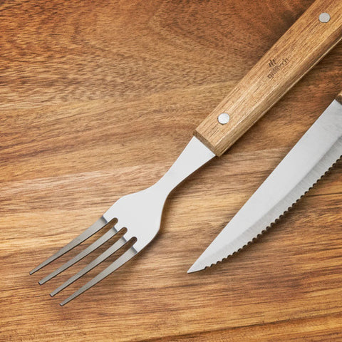 Set Cuchillos + Tenedores Para Asados  8 Piezas Grilltech