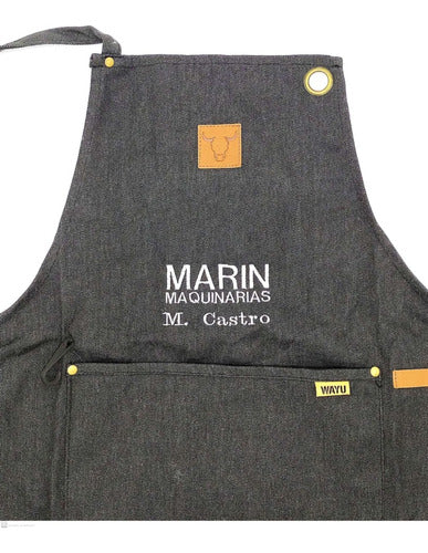 Delantal De Cocina Wayu Parrilla Asado + Bordado Gratis