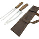 Set Parrillero Cuchillo Tenedor + Estuche Kangkawe + Grabado Láser
