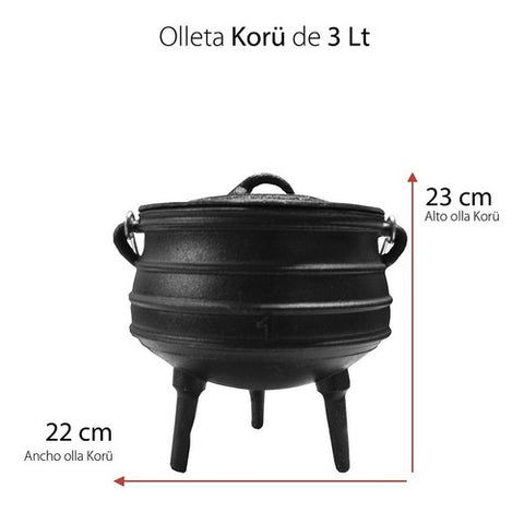 Olla Olleta Fierro Fundido # 1 La Creole 3 Litros Hierro