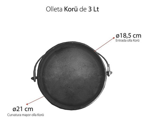 Olla Olleta Fierro Fundido # 1 La Creole 3 Litros Hierro