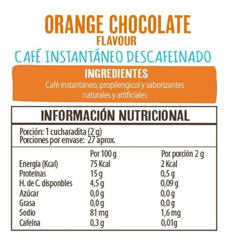 Café Beanies Coffee Liofizado Descafeinado Orange Chocolate