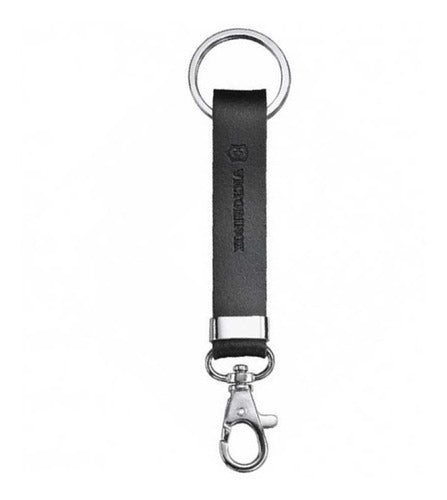 Llavero De Cuero Victorinox Mosquetón + Argolla 4.1853