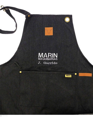 Delantal De Cocina Wayu Parrilla Asado + Bordado Gratis