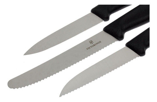 Set De Cuchillos De Verduras Negro Victorinox 6.7113.3
