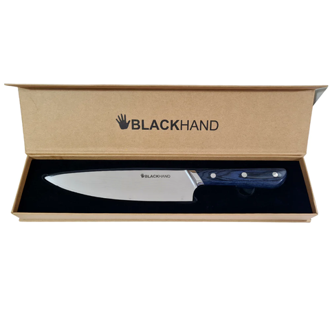 Cuchillo Ralún Acero Damasco Black Hand + Grabado Láser