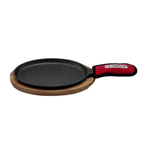 Sartén Fajita La Creole Hierro Fundido Con Base Madera