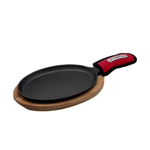 Sartén Fajita La Creole Hierro Fundido Con Base Madera