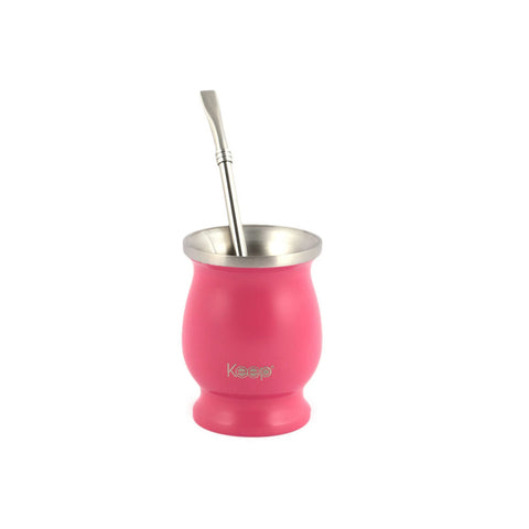 Mate Con Bombilla Keep 200ml Clasico Rosa