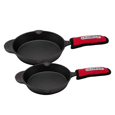 Set 2 Sartenes La Creole Black Matte 21-26cm Hierro Fundido