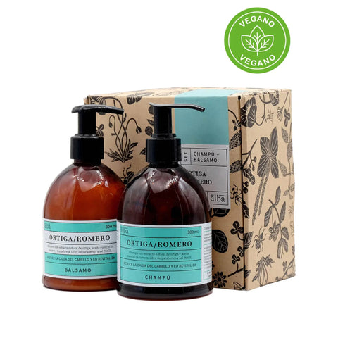 Pack Champú + Bálsamo Ortiga / Romero-300 Ml Cuidado Capilar