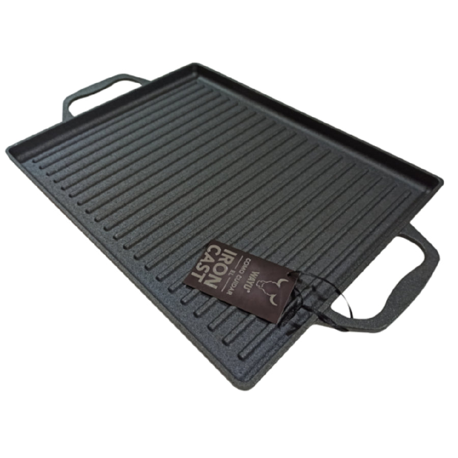 Plancha Churrasquera Hierro Fundido con Asas Wayu 44x28cm Chile (foto 3)