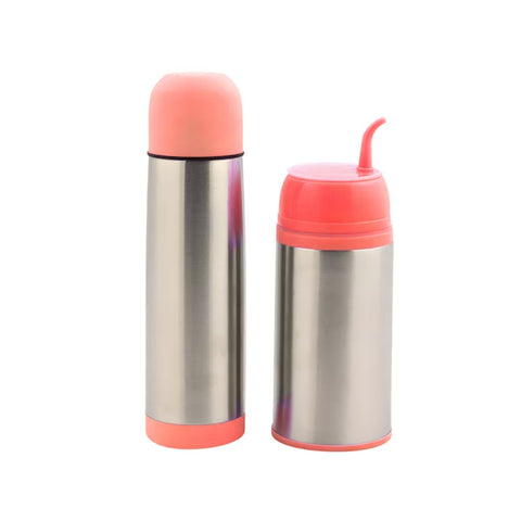 Set Termo Mate 400ml + Termo Bala Keep Rosa