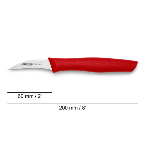 Set De Cuchillos Mondadores Cocina Arcos Premium Rojo
