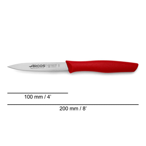Set De Cuchillos Mondadores Cocina Arcos Premium Rojo
