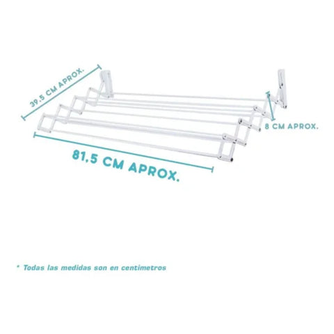 Tendedero Secador Ropa Retráctil De Pared