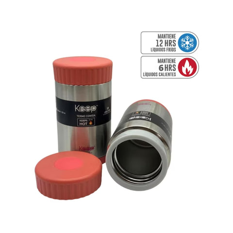 Termo Comida Keep 600ml Rosa