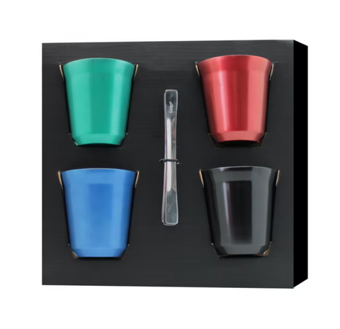 Set 4 Tazas Espresso Cup Keep 90ml Colores Café Té Cocina