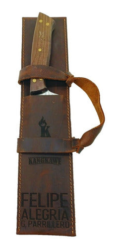 Estuche del set parrillero Kangkawe con nombre grabado a láser, ejemplo de personalización